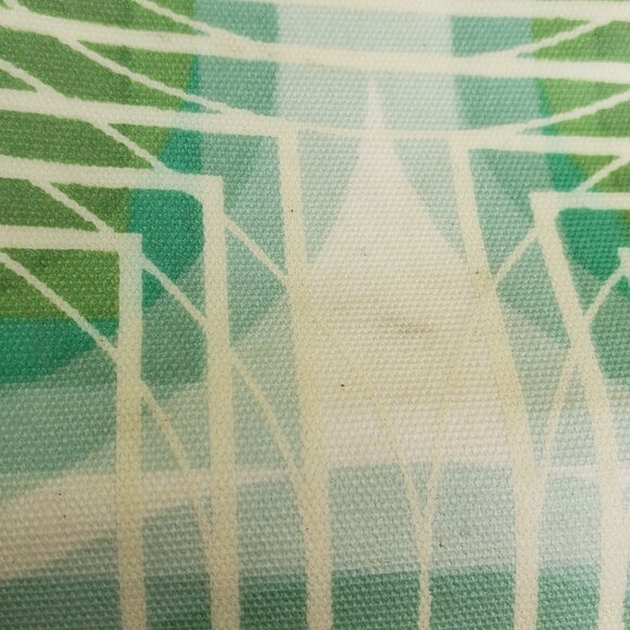 Orla Kiely green taupe tote bg and small pouch set - Picture 6 of 7